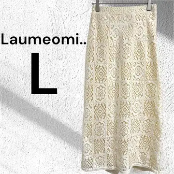 시마무라 leumeomi 레이스 타이트 스커트 롱 자수 플라워 L