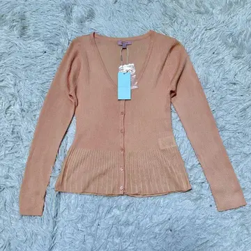 미사용 새상품 TOCCA 워셔블 AJISAI 살몬 핑크 가디건 XS
