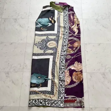 Salvatore Ferragamo 현행 택 실크 플라워 오리 원피스