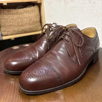 BALLY 스위스산 고급 가죽 신발 비즈니스 슈즈 size 7 E 브라운
