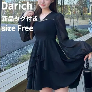 [택 포함 새상품] Darich 시어 도킹 프릴 미니 원피스 프리