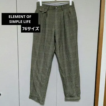 ELEMENT OF SIMPLE LIFE 체크 팬츠 76 사이즈