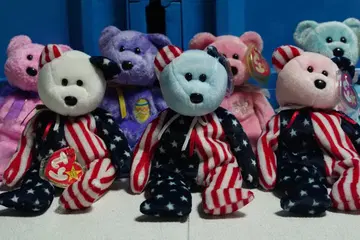 7개 일괄 ty 비니 베이비 곰 베어 Spangle bear