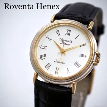 393 Roventa Henex 남성용 시계 벨트 새상품 골드 블랙