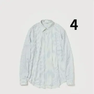 AURALEE 25AW COTTON SILK STRIPE SHIRT 4