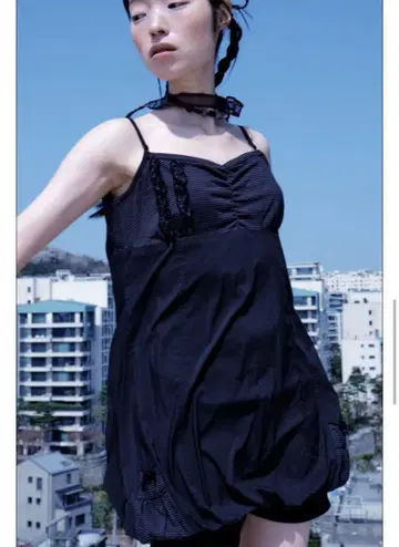 Typeservice Dual Fabric Shirred Dress