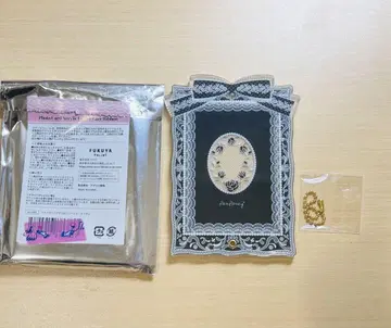 후쿠야 fukuya 포토 카드 아크릴 프레임 레이스 리본 블랙