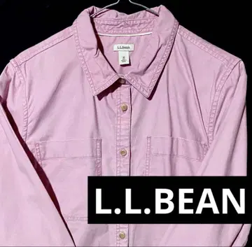 L.L.BEAN M 사이즈 핑크 워크 셔츠 아웃도어 긴팔 셔츠