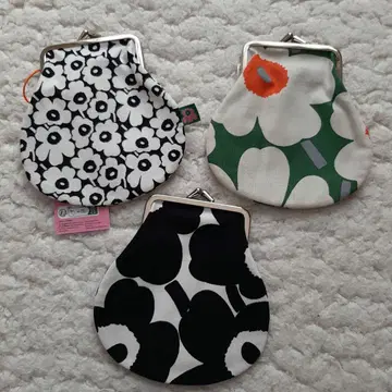 새상품 marimekko 가마구치 파우치 우니코 3세트