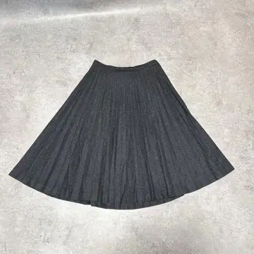 s3099 유나이티드 애로우즈 플리츠 스커트 플레어 울 혼방 이탈리아제