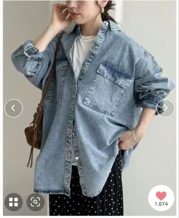 reca 데님 셔츠 자켓
