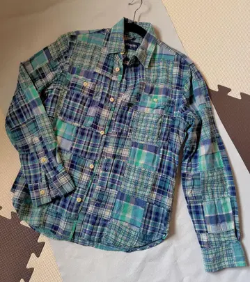 구제 의류 라이트온 BACKNUMBER 패치워크 셔츠 남녀