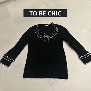 [ 새상품급 ] TO BE CHIC 투 비 시크 니트 M 사이즈 블랙