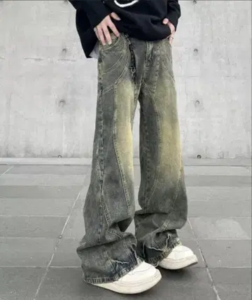 풀 레그 데님 팬츠