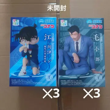 미개봉 에도가와 코난 유명한(모리 코고로) 피규어 6개 묶음 판매