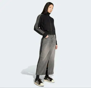 아디컬러 쓰리 스트라이프 데님 펜슬 스커트 XS 사이즈