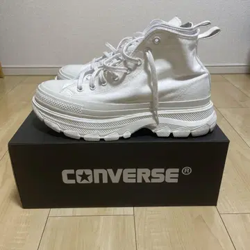 컨버스 트렉 웨이브 28cm 하이컷 통굽 스니커즈 화이트