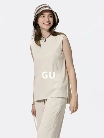GU 리브 슬릿 튜닉 리브 풀온 팬츠