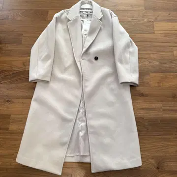 베이지 롱 코트 M