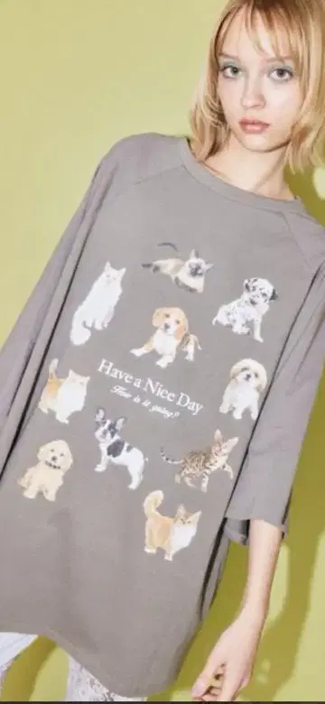 CandyStripper HAVE A NICEDAYBIGTEE 차콜