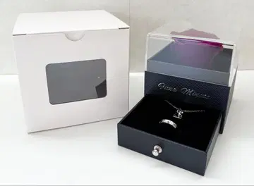 [ 6월의 신부 2024 ] 로즈 박스 입링&목걸이 세트