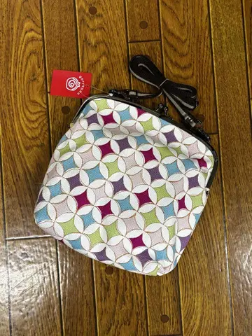 새상품 교토 고료안 나염 가마구치 숄더 캔버스제