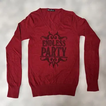 Hysteric Glamour V넥 니트 레드