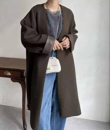 던브라운 폼 코트 다크 브라운