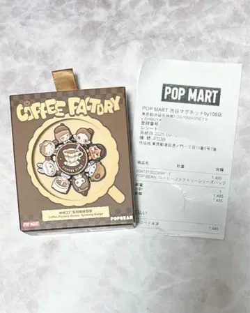 POP BEAN 커피팩토리 시리즈 배지 러브팝 pop mart