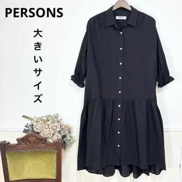 19 새상품급 빅 사이즈 PERSONS 블랙 원피스