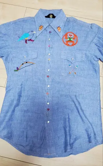 Sears 시어스 70s 샴브레이 셔츠 S 사이즈