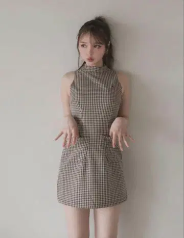 andmary 나탈리 체크 미니 원피스