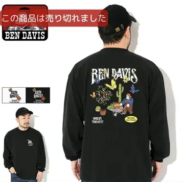 #BENDAVIS 롱 슬리브 T셔츠 블랙