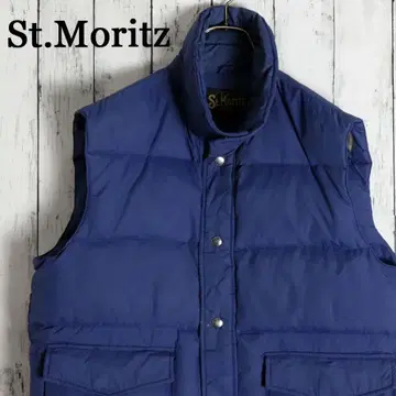 레트로 컬러 90s St.Moritz 산모리츠 빈티지 다운 베스트