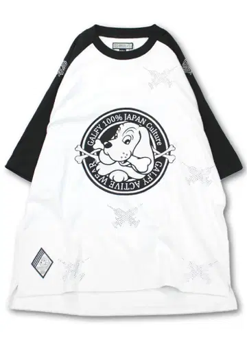 GALFY/갈피 피카피카 주사기 래글런 Tee/T셔츠 BLACK