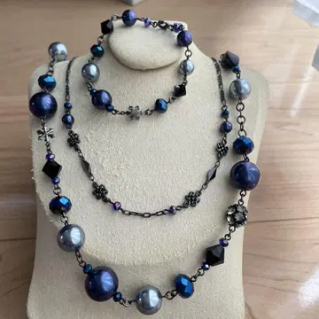 ANNA SUI 롱 더블 목걸이 팔찌 세트