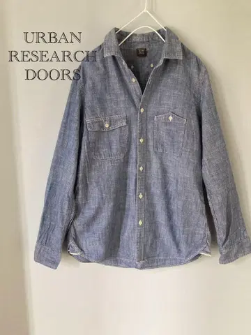 URBAN RESEARCH DOORS 긴팔 샴브레이 셔츠 블루