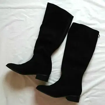 [ L 사이즈 ] 스웨이드 롱 부츠 블랙 24~24.5cm