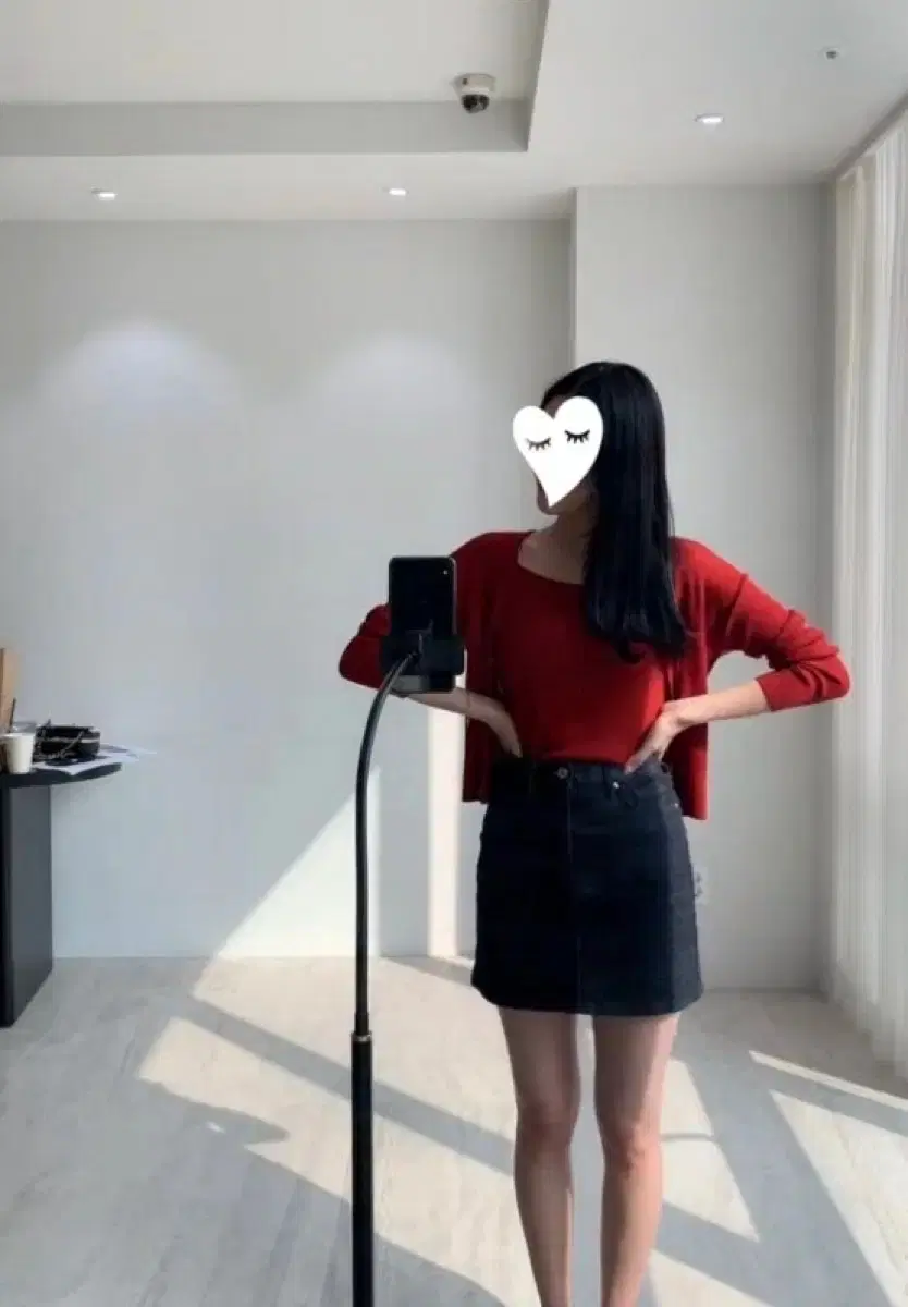 (SET) SI Irene Essential Sleeveless + Cardigan / Scarlet Red