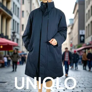 UNIQLO 유니클로 하이브리드 다운 자켓 네이비