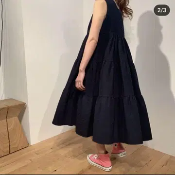 새상품급 SEERSUCKER TIERED DRESS