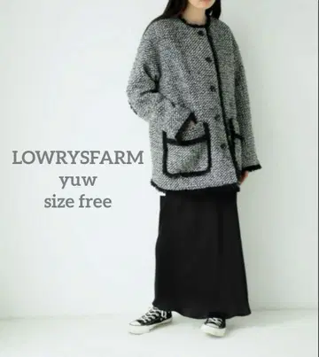 685 LOWRYSFARM yuw 트위드 빅 포켓 자켓