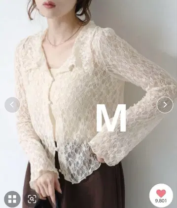 카스타네 카라 레이스 풀오버 아이보리 M