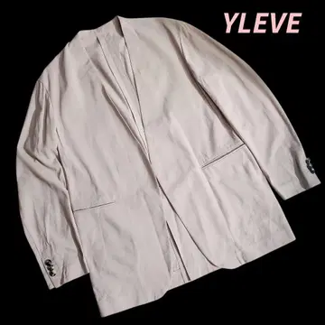 YLEVE 노카라 자켓 겉옷 핑크 베이지 84872