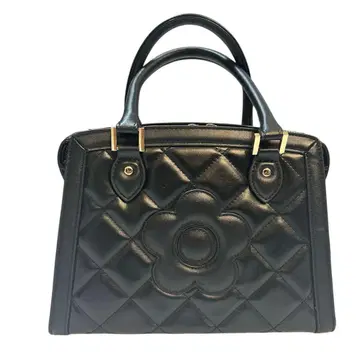 MARY QUANT 스퀘어 퀼트 데이지 패치 토트백 핸드백