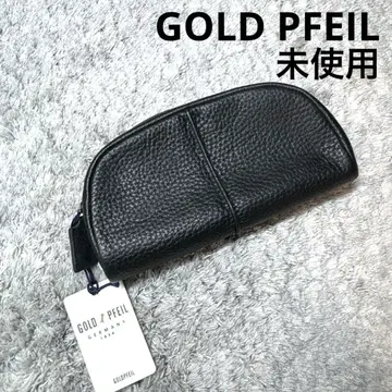 [ 미사용 ] GOLD PFEIL 골드 파일 파우치 블랙