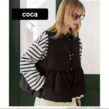 COCA 코카 충전솜 페플럼 베스트 블랙 즉완판템