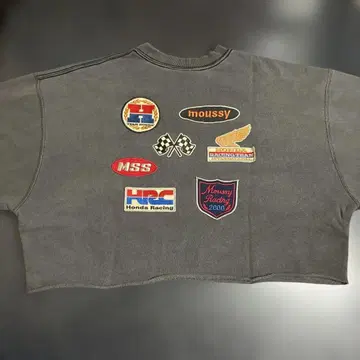 MOUSSY HONDA 콜라보 자수 와펜 크롭 트레이닝복