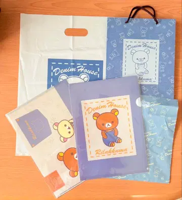 데님하우스 쿠라시키 리락쿠마 클리어 파일 2장 쇼핑백