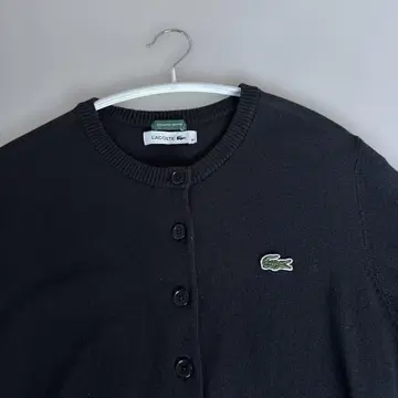LACOSTE 익스클루시브 에디션 블랙 가디건 36
